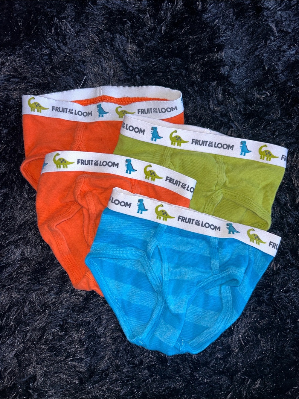 Fruit of the Loom Boys' Dino Briefs - Orange, Green, Blue